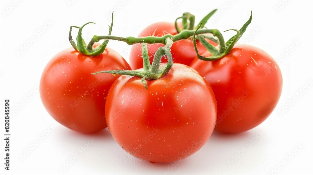 Fresh Tomatoes Isolated on White Background. Generative ai Fresh Tomatoes Isolated on White Background. Generative ai