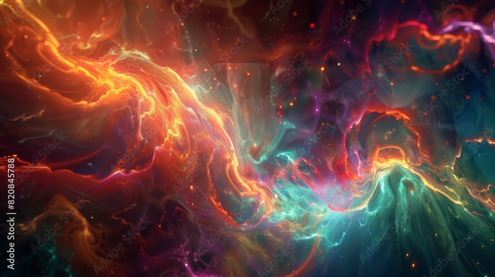 Fractal Lines Bathed in Ethereal Glow Abstract Background Fractal Lines Bathed in Ethereal Glow Abstract Background
