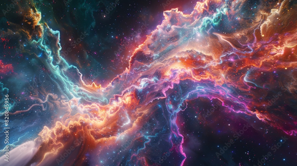 Fractal Lines Bathed in Ethereal Glow Abstract Background Fractal Lines Bathed in Ethereal Glow Abstract Background