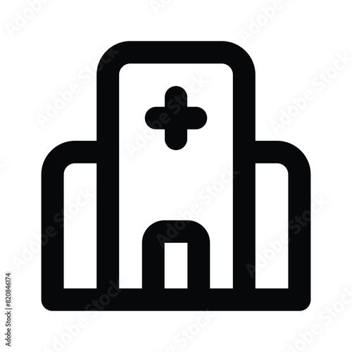 Hospital building vector design in modern style, easy to use icon