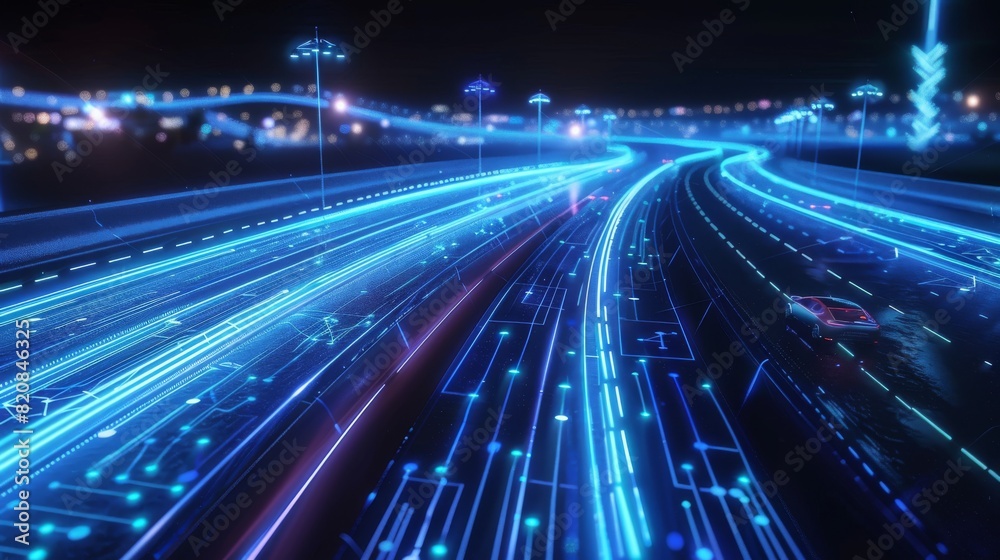 Hyperspeed Highways, Glowing Lines Carry the Power of 5G