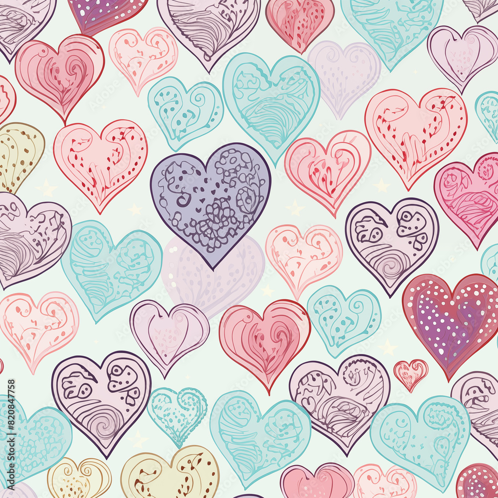 Cute hearts background Cute hearts background