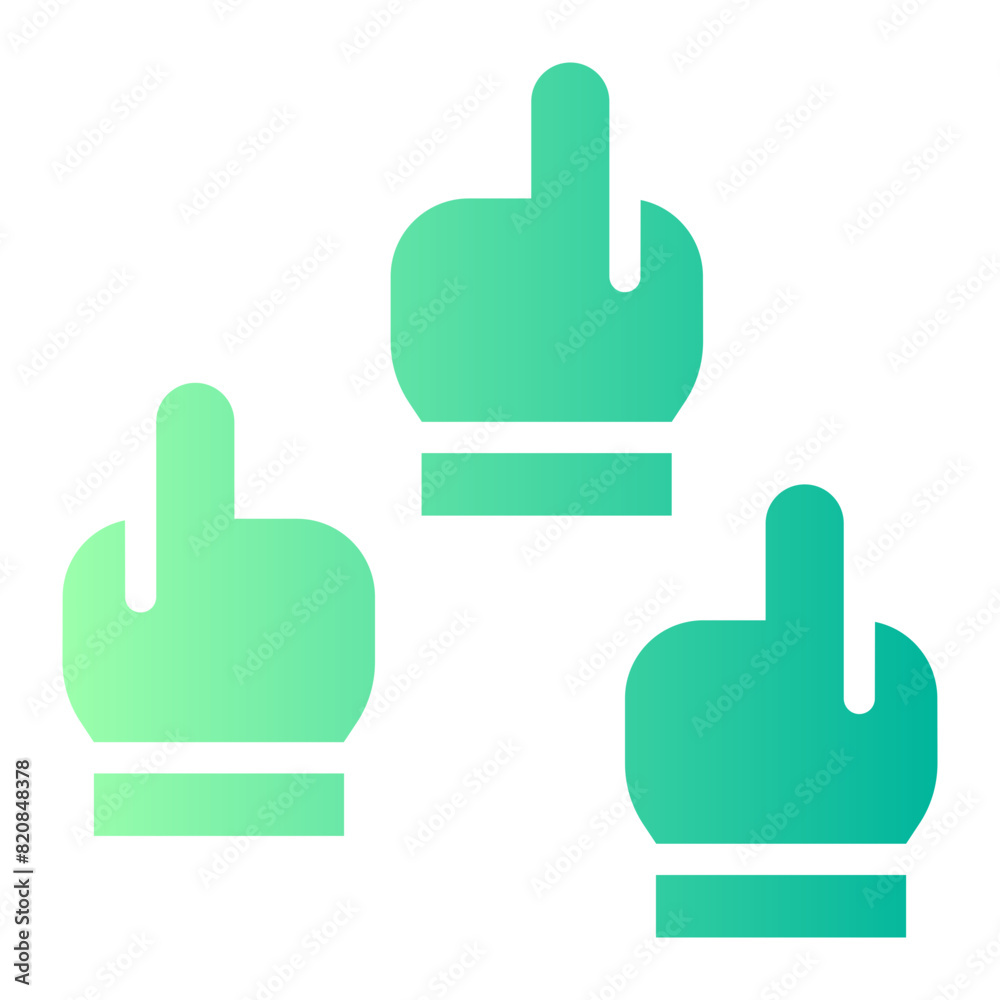 Obraz premium hands up gradient icon