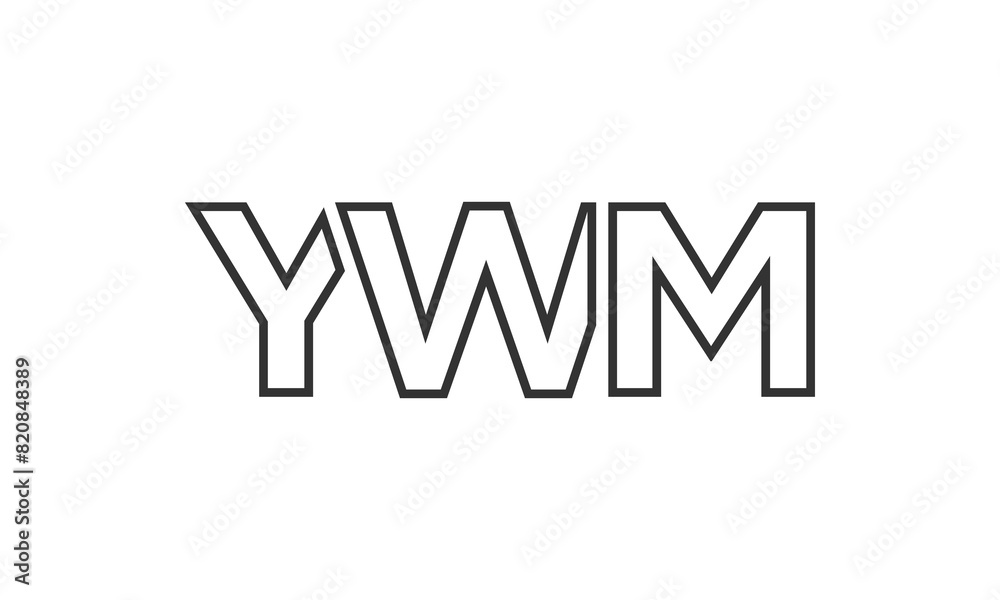 YWM logo design template with strong and modern bold text. Initial based vector logotype featuring simple and minimal typography. Trendy company identity. YWM logo design template with strong and modern bold text. Initial based vector logotype featuring simple and minimal typography. Trendy company identity.