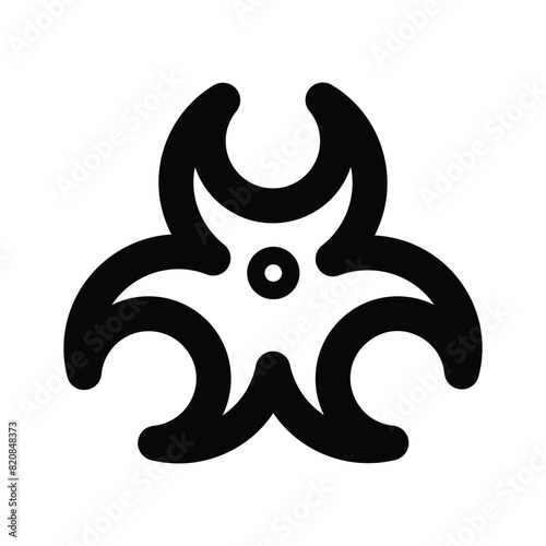 Trendy design of biohazard symbol, ready to use vector