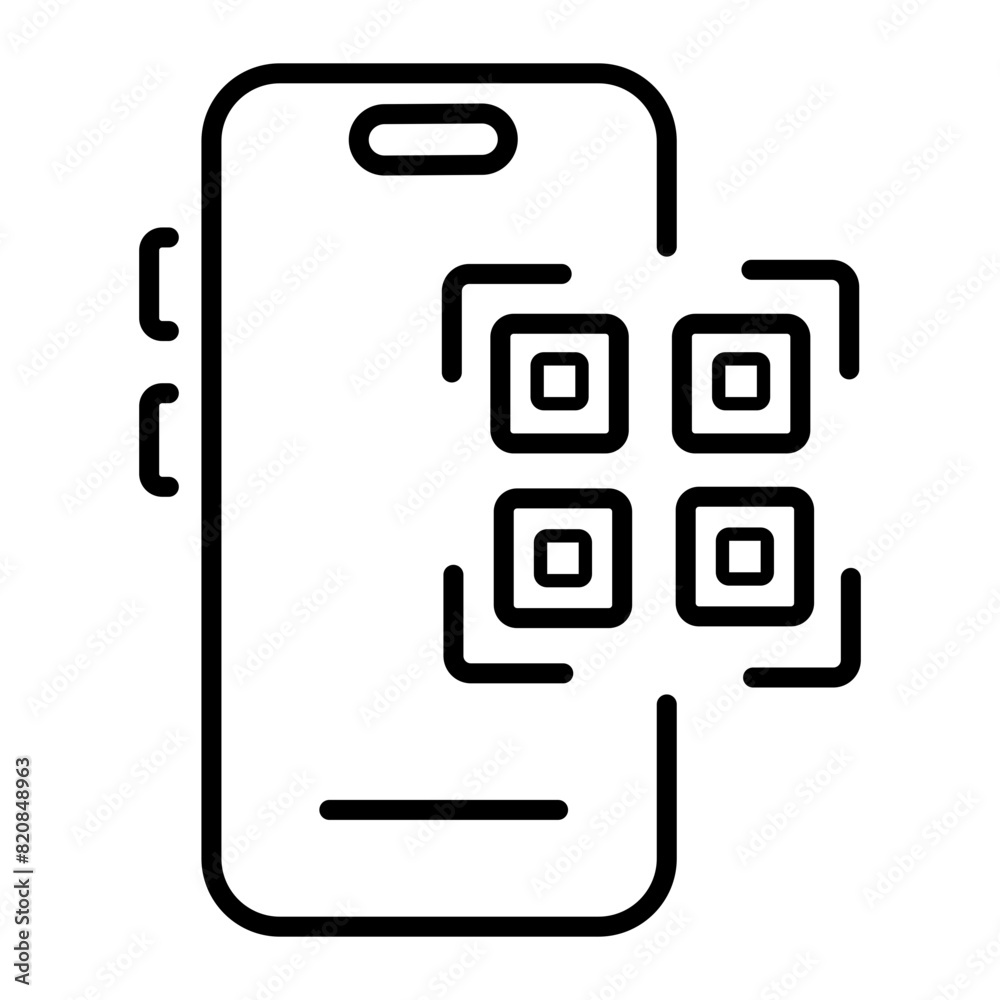 A handy outline icon of barcode discount A handy outline icon of barcode discount