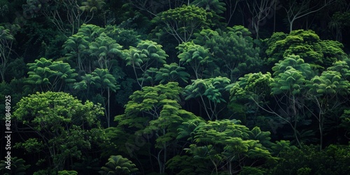 Hawaii Koa forest black background