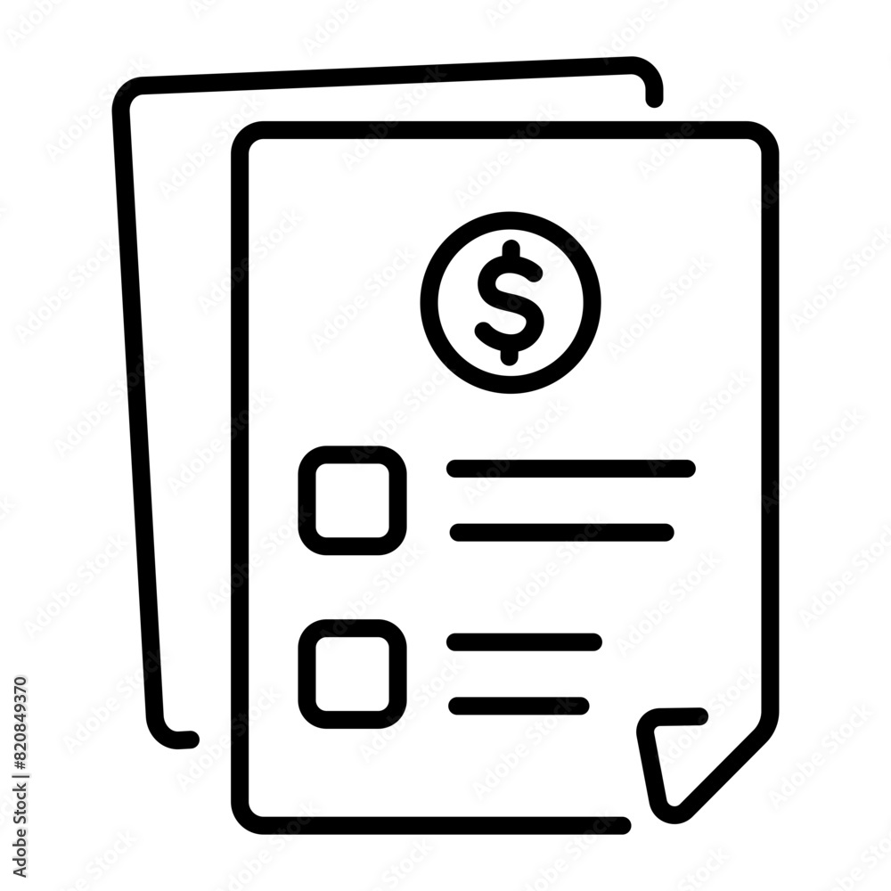 Grab this line icon of price list Grab this line icon of price list