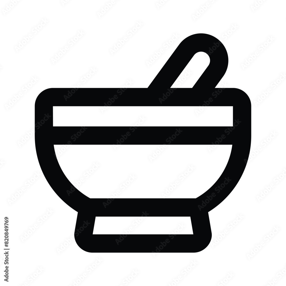 Mortar and pestle with herbs concept of herbal medicine vector Mortar and pestle with herbs concept of herbal medicine vector