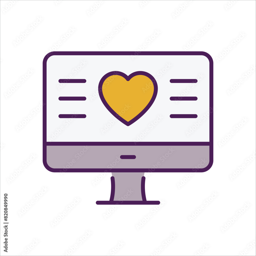 Online Dating vector icon Online Dating vector icon