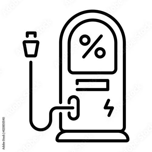 A line icon of charging station 