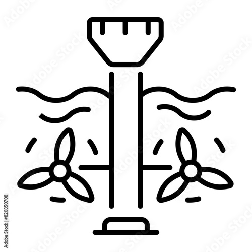 Modern line style icon of tidal energy 
