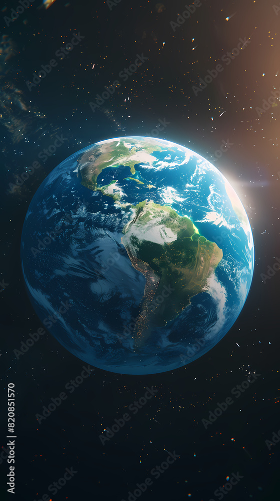 Obraz premium real earth in space