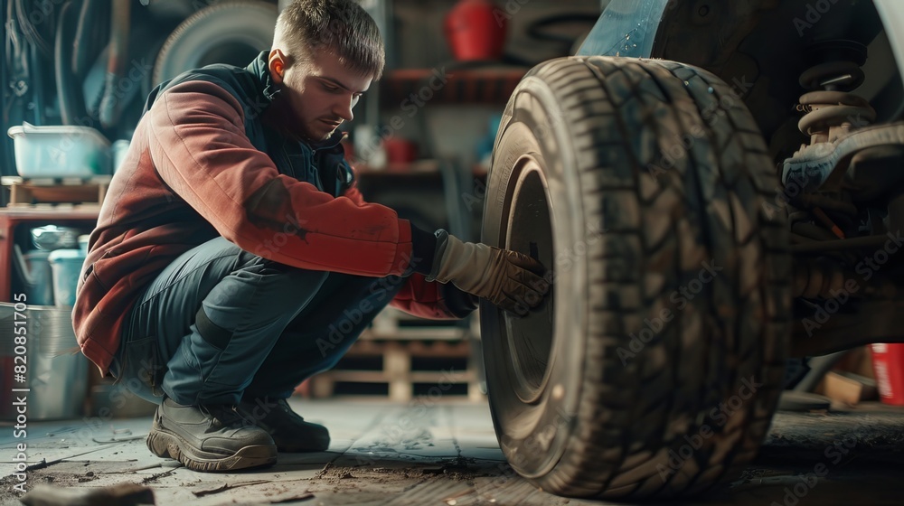 Mechanic Changing Tires Mechanic Changing Tires