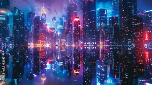 Cityscapes Reflected in a Holographic Sky © fledermausstudio