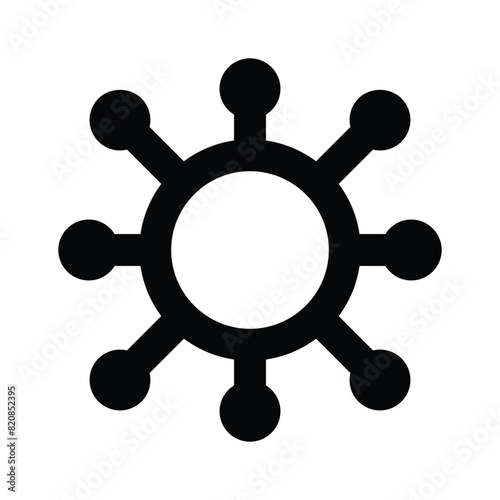 Infectious disease, viral coronavirus icon, ready to use