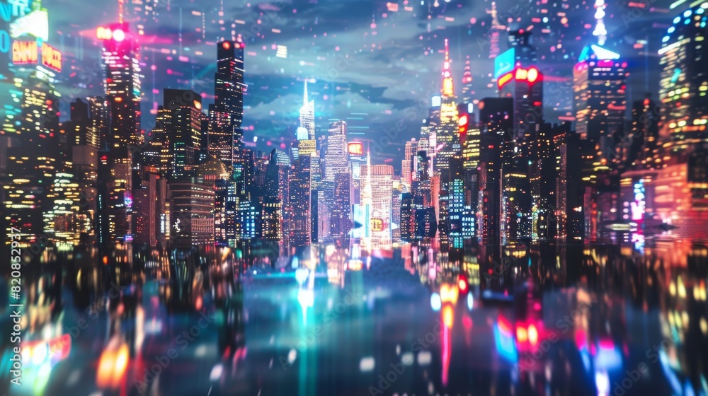 Cityscapes Reflected in a Holographic Sky Cityscapes Reflected in a Holographic Sky