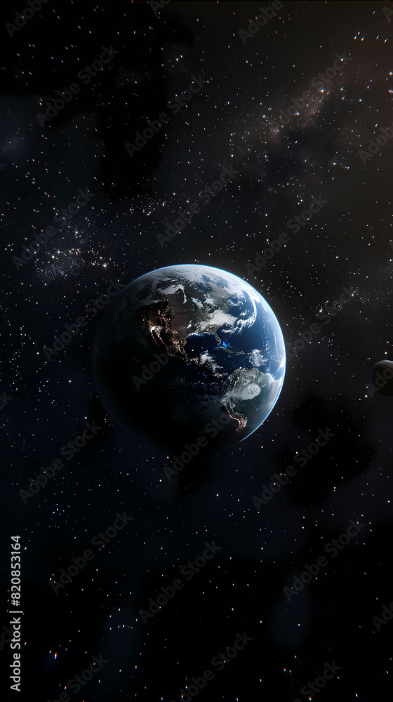 Fototapeta premium real earth in space