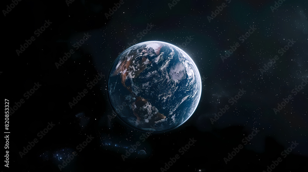 Fototapeta premium real earth in space