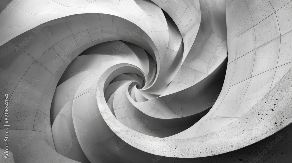 Fototapeta premium Golden ratio photography swirl of grey