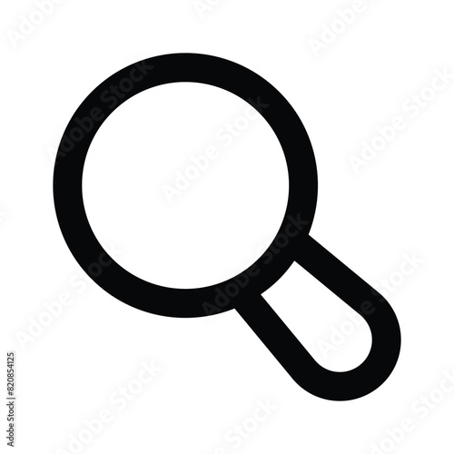 Medical sign inside magnifier denoting icon of medical research
