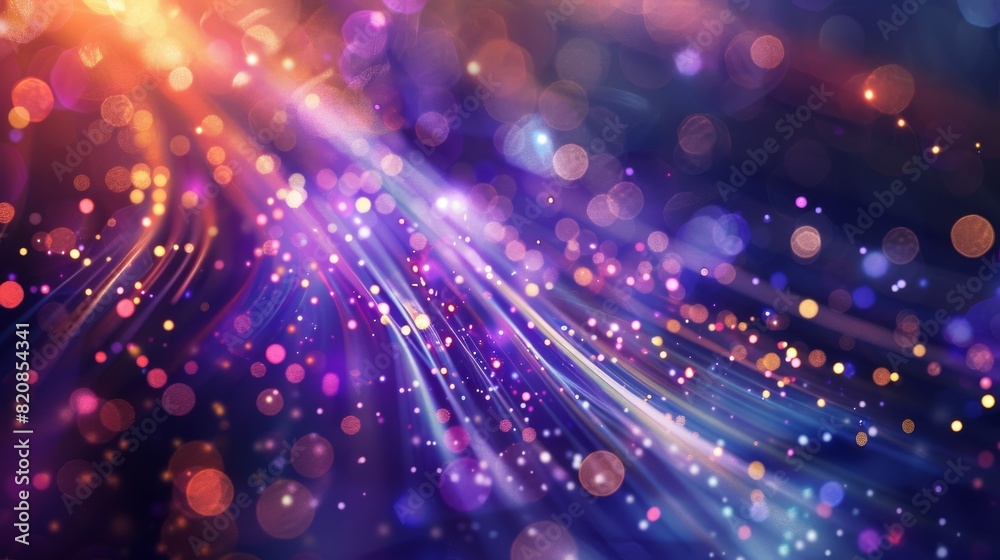 Abstract Lines Shimmer with Light and Bokeh Dreamy Glow Abstract Lines Shimmer with Light and Bokeh Dreamy Glow