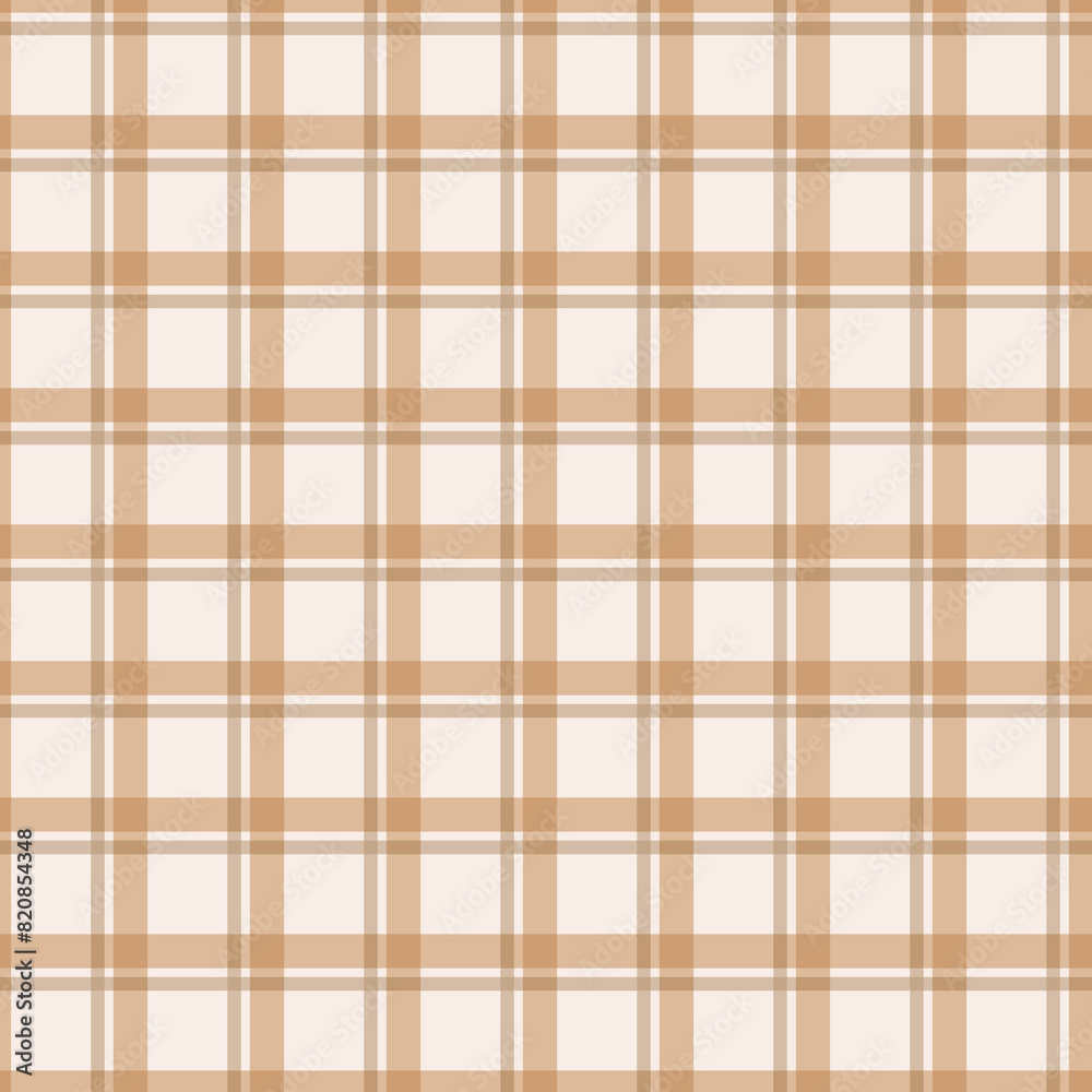 Gingham pattern seamless Plaid repeat in beige and white. Design for print, tartan, gift wrap, textiles, checkered background for tablecloth Gingham pattern seamless Plaid repeat in beige and white. Design for print, tartan, gift wrap, textiles, checkered background for tablecloth
