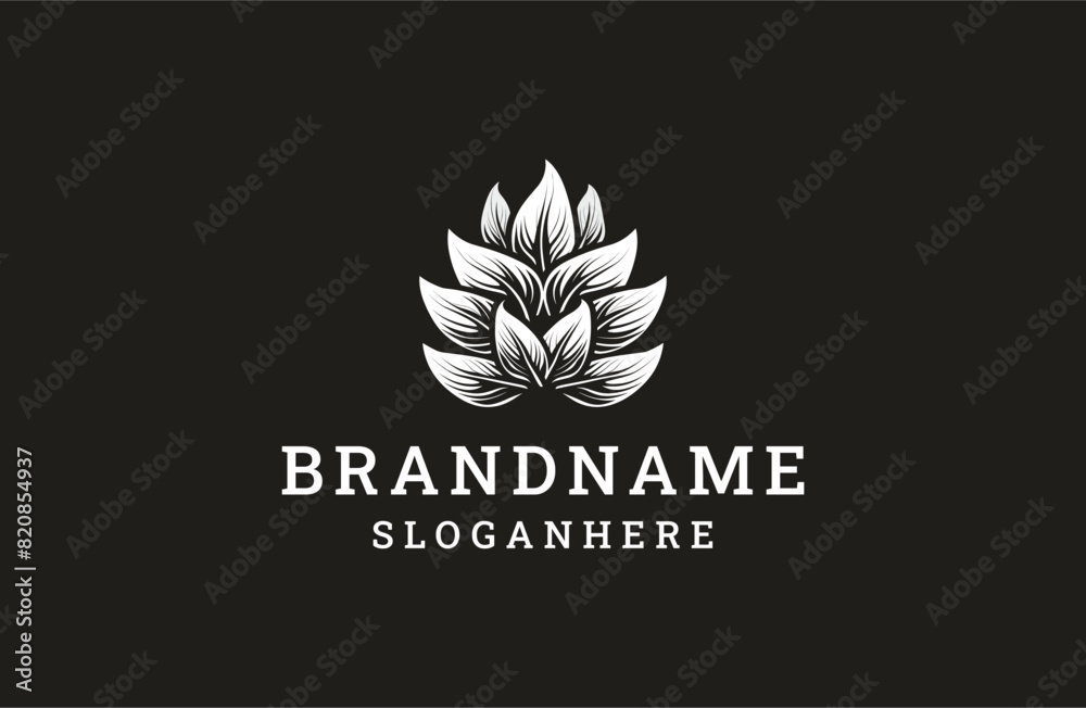 Obraz premium Lotus flower logo icon design template vector illustration