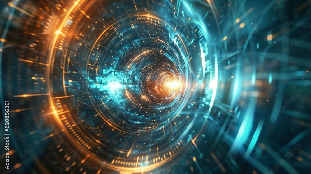 Fototapeta premium Glimpse into the Pulsating Heart of Technology