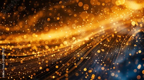 Abstract Lines Flow Through a Symphony of Light and Bokeh