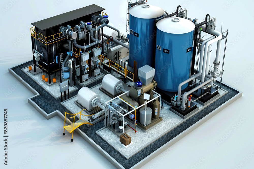 Generative ai on the theme of water filtration system for home, clean soft liquid to drinking
