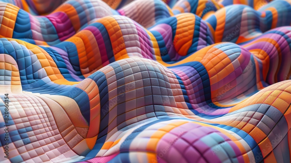 Obraz premium Repeating Shapes Form a Hypnotic Pattern