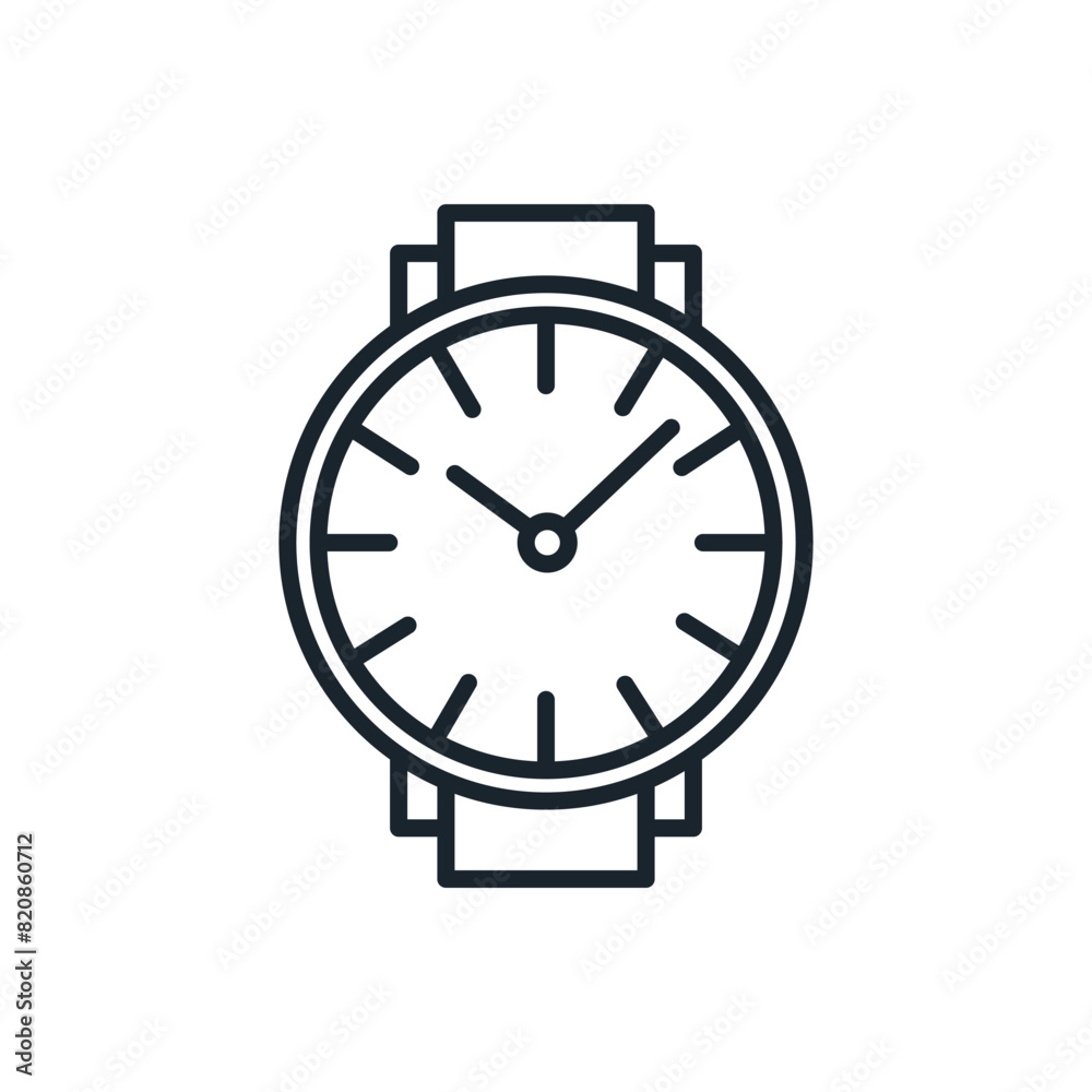 Wristwatch line icon. Isolated vector illustration
Wristwatch line icon. Isolated vector illustration