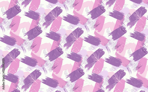 Abstract brush stroke pattern in pink and purple