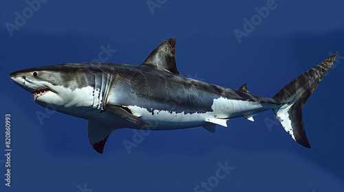 Photo of Great White Shark Swimming in the Ocean