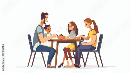 Happy homosexual family spending time together vector