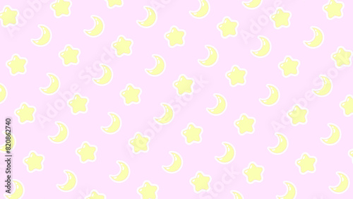 アニメ風かわいい星空パターン♪