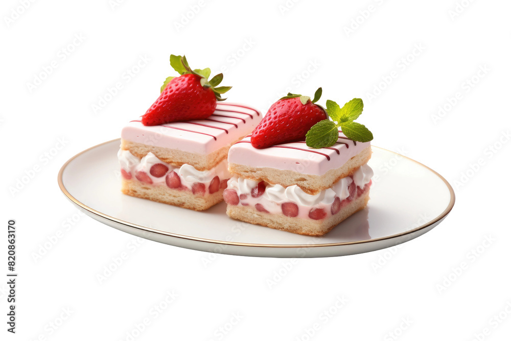 Duo of Delectable Delights on Transparent PNG Background... Duo of Delectable Delights on Transparent PNG Background...