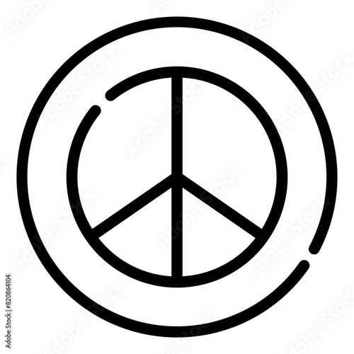 Peace Icon in Line Style