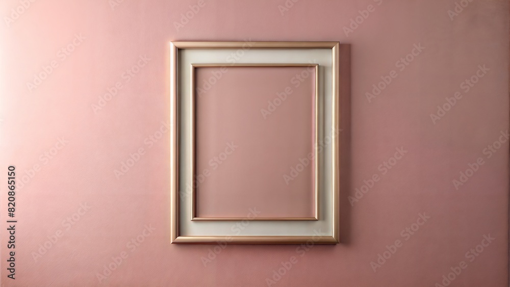 Metallic Frame on Blush Pink Wall: A chic metallic frame on a blush pink wall, great for modern and trendy artwork presentations.
Metallic Frame on Blush Pink Wall: A chic metallic frame on a blush pink wall, great for modern and trendy artwork presentations.