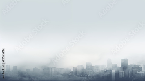 Urban Landscape in Heavy Fog