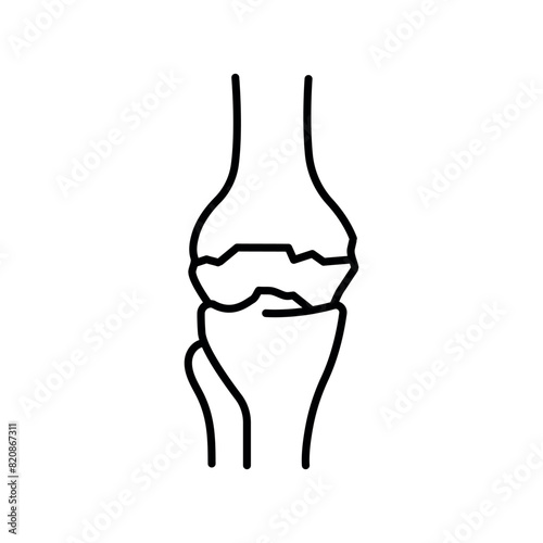 Arthritis line black icon. Human disease sign for web page, mobile app,