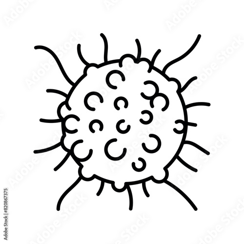 Cancer cell  line black icon. Human disease sign for web page, mobile app,