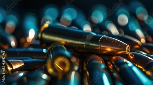 many ammunition bullets pattern background