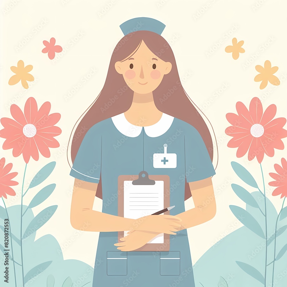 Heartfelt Caregiver Illustration: Celebrating Compassion and Support Heartfelt Caregiver Illustration: Celebrating Compassion and Support