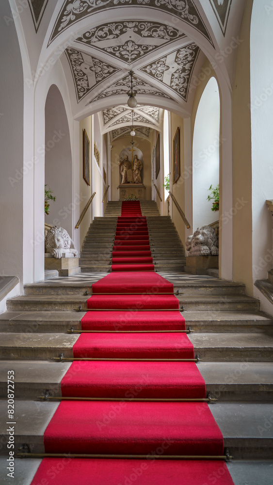 Obraz premium red carpet in the corridor