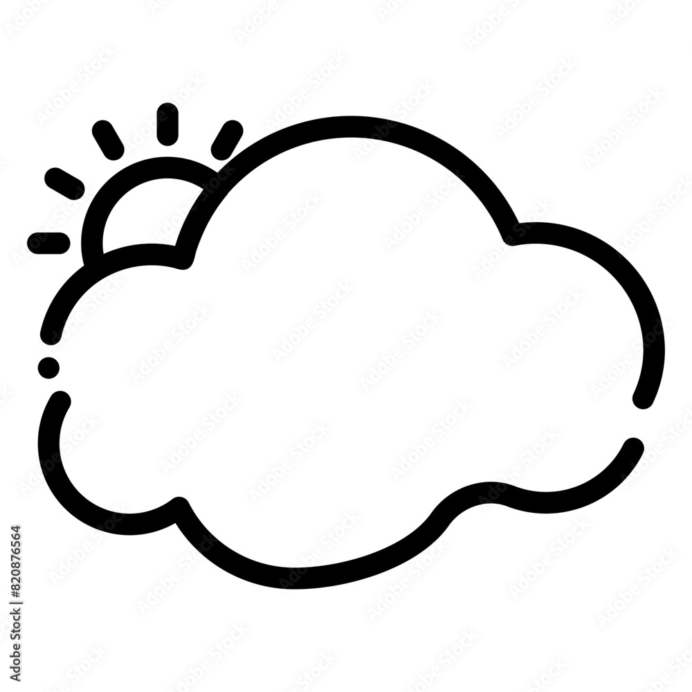 Cluody Icon in Line Style Cluody Icon in Line Style