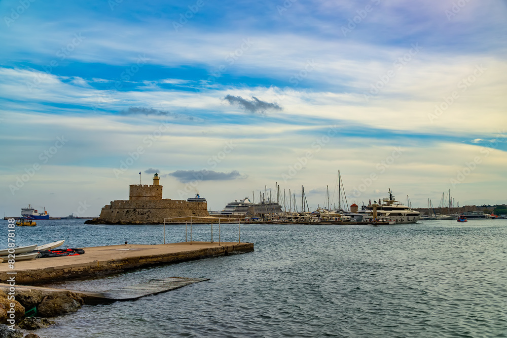The Colossus of Rhodes on Rhodes island.