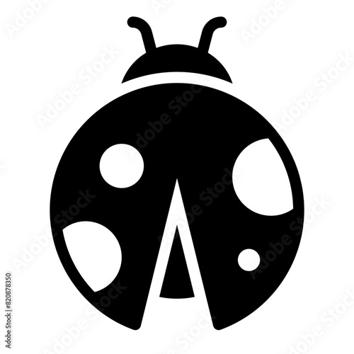 Lady Bug Icon in Solid Style