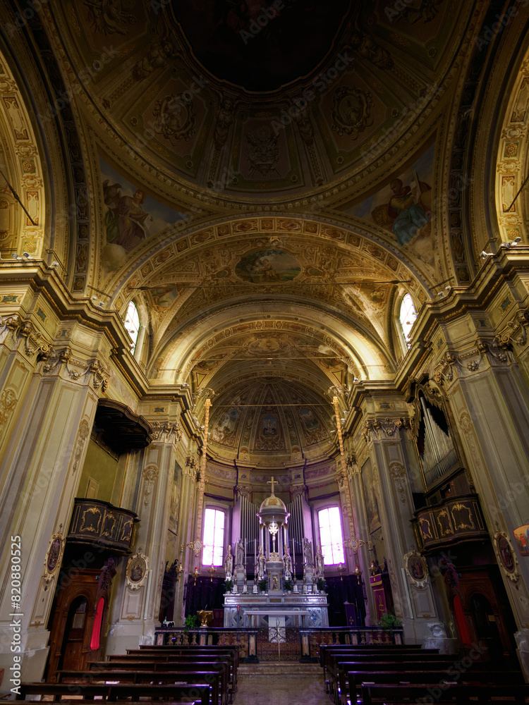 Gaggiano, Milan, Italy: interior of the Sant Invenzio church